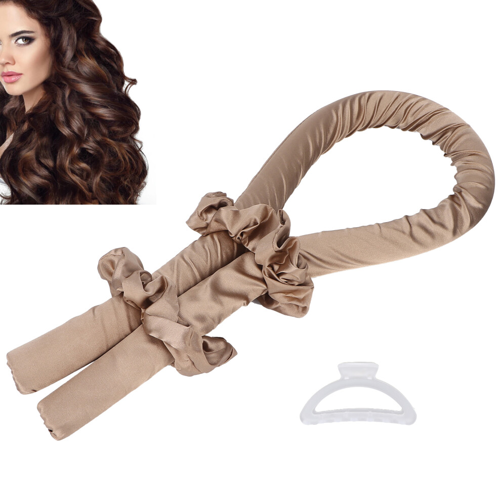 Heatless Hair Curler Headband, EVA Foam, Khaki, 90x2.7cm