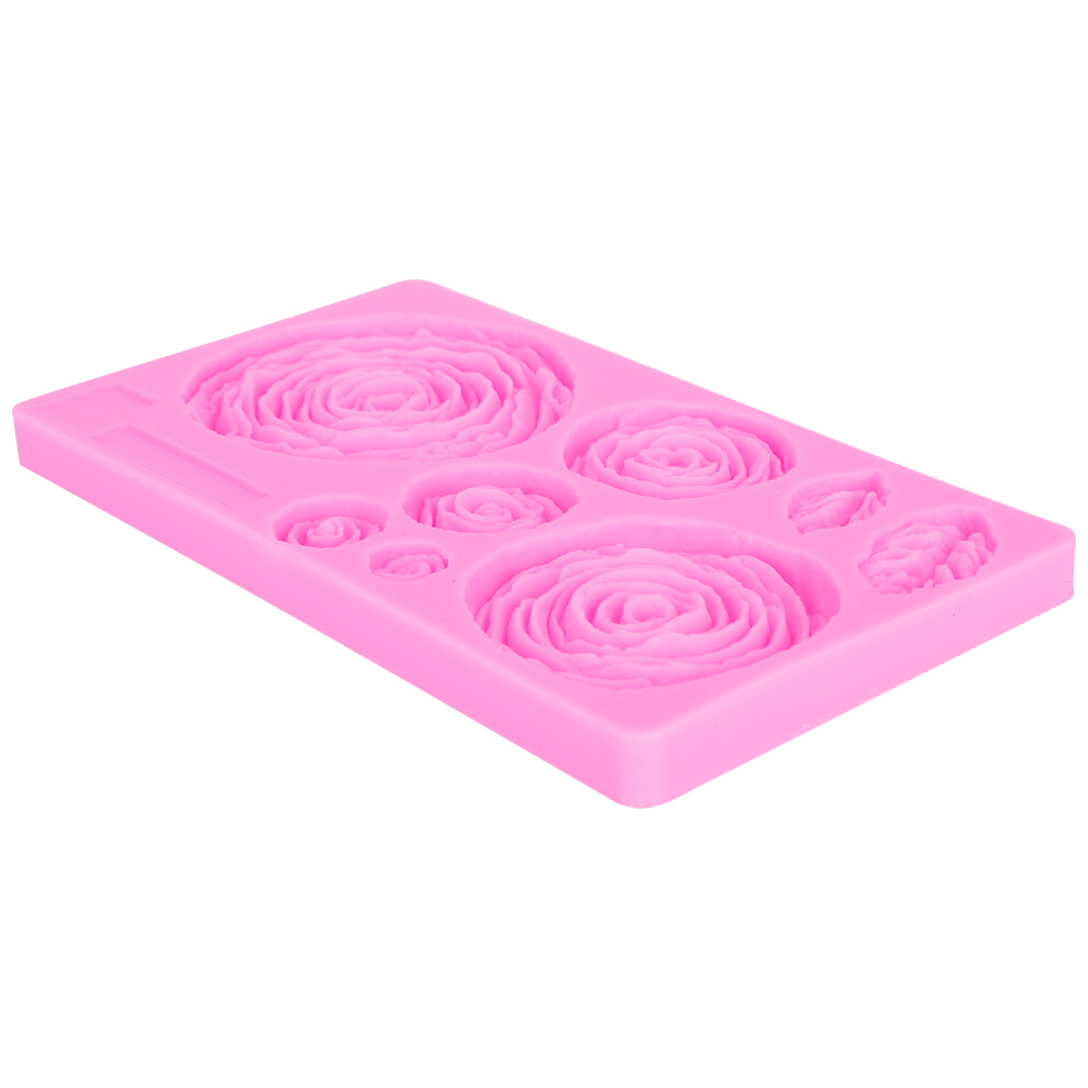 Pink Flower Pattern Silicone Mold For Cake Chocolate Resin 20X11.5cm 9451358798933
