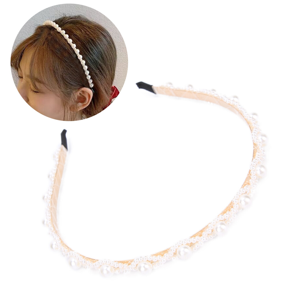 Elegant Faux Pearl Alloy Headband for Weddings & Parties, B