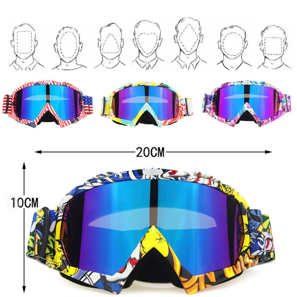 Motocross Goggles Windproof Tpu Glasses For Off-Road Dirt Bike Atv, 20X10cm 7631358801730