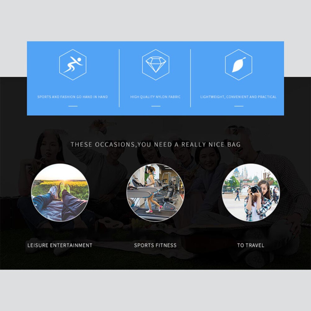 Waterproof Nylon Drawstring Bag 50x42cm Sports & Travel Backpack-image-OPC-PMSKKWW-NEW