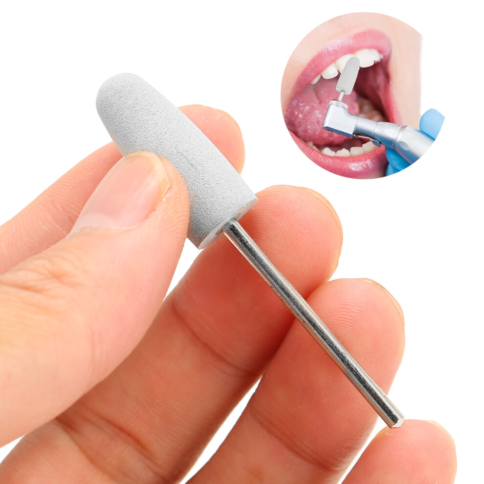 Silver/White 240 Grit Silicone Rubber Dental Polishing Burs Xxl