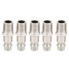 5Pcs Alloy Steel Pneumatic Connector Enhanced Sealing & Efficiency