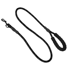 Laisse en corde ronde réfléchissante à haute résistance 152cm noire