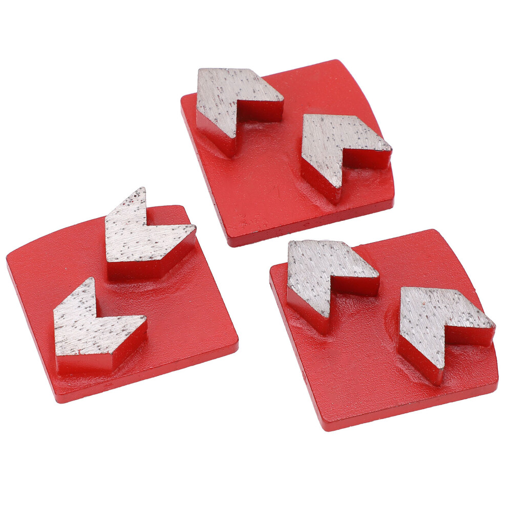 3Pcs Red Diamond Grinding Shoes, Dovetail Arrow Teeth, 30# Mesh 9461358806002
