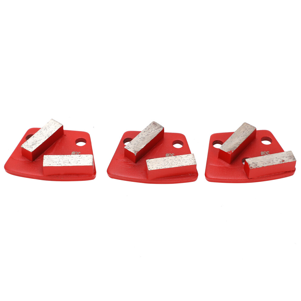 High Efficiency Concrete Grinding Shoes 3Pcs 30# Trapezoid Red 6911358805930