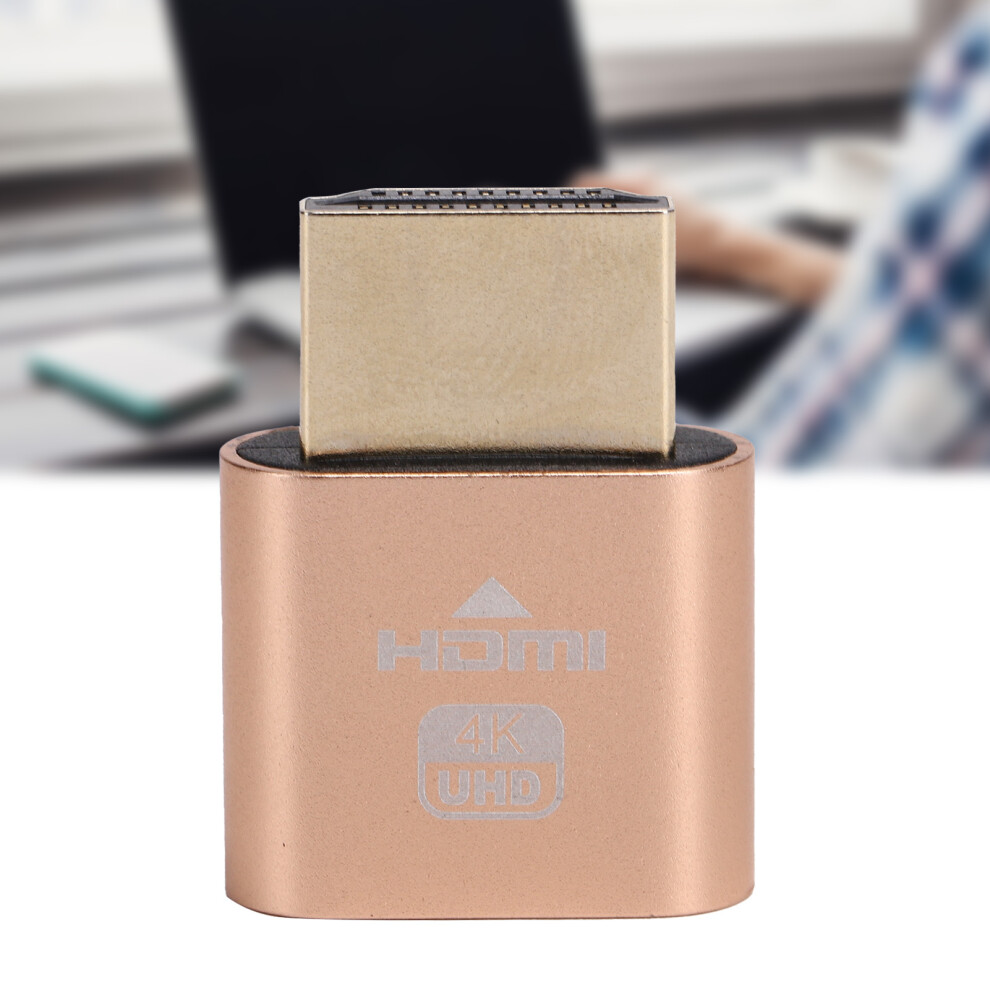 Hdmi Dummy Plug 4K Display Emulator Hotswappable For Server & Desktop Pcs Gold 3301358806342