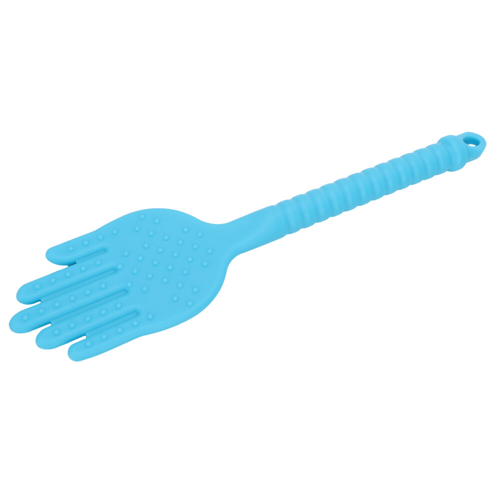 Blue 14.6in Silicone Body Massage Stick with Acupoint Meridian Design