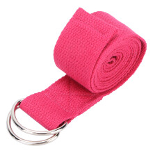 NonElastic Yoga Stretch Strap Cotton Bands with D-Ring, 72x1.5in
