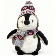 Peluche a forma di pinguino Ocean Park - Simpatico peluche con cappello, morbido animaletto per il compleanno dei bambini e come souve