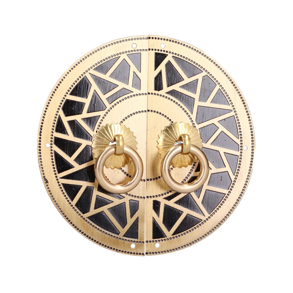 Brass Circular Plaid Cabinet Knob 11X11cm For Wardrobes & Bookcases 8781358808600