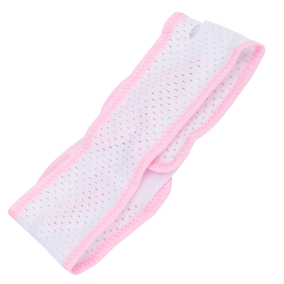 Pink Breathable Chin Strap With Edge Cover Jaw Support For Snoring Relief