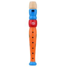 Holz-Piccoloflöte für Kinder, 20cm, Buntes Muster, Musikinstrument Spielzeug