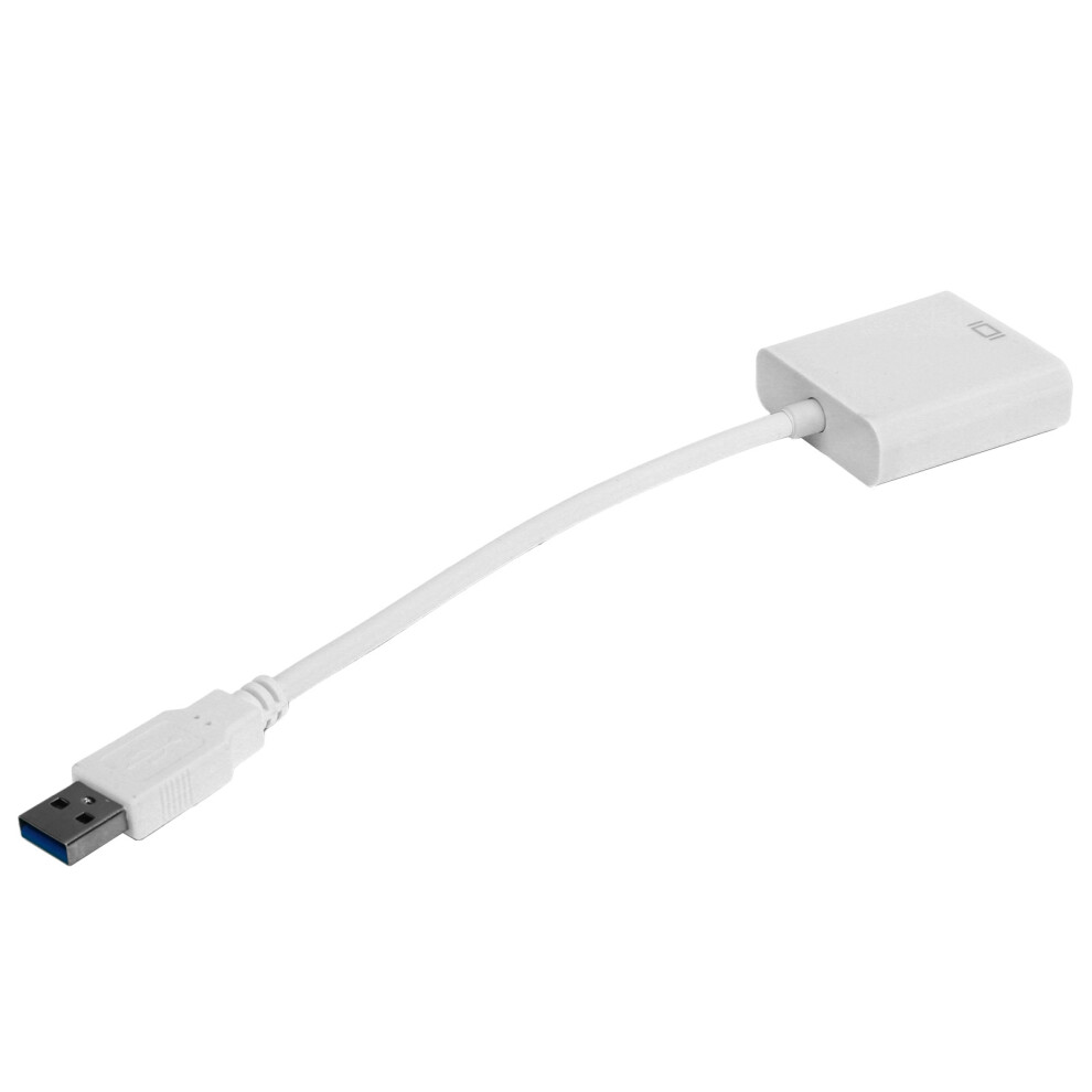 1080P Usb3.0 To Vga Adapter Cable 5Gbps External Video Card White 9431358815557