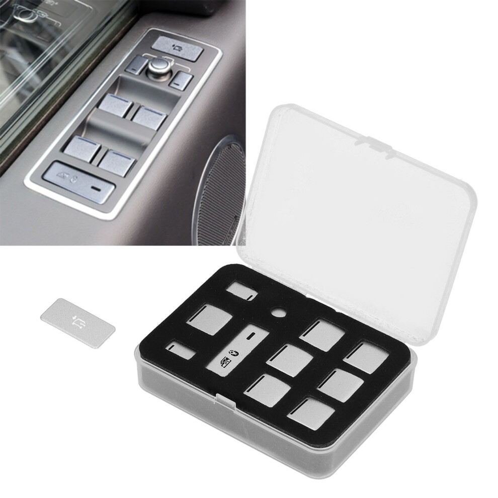 12Pcs Aluminium Alloy Window Lift Button Stickers For Range Rover 2013-2017 4611358816586