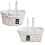 (Grey, Rectangular) H-line Traditional Split Willow Shopping Basket with Folding Handles Vintage Storage Wicker Hamper Organiser 9