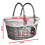 (Grey, Rectangular) H-line Traditional Split Willow Shopping Basket with Folding Handles Vintage Storage Wicker Hamper Organiser 7