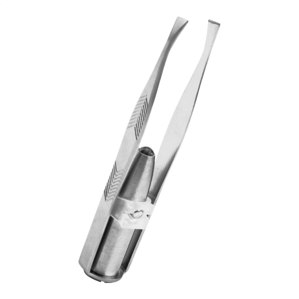 Lighted Tweezers LED Eyelash Eyebrow Hair-Removal Tweezers Stainless Steel Rechargeable Cosmetic Tool For Unwanted Brows