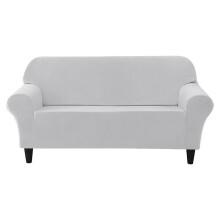 (Three persons 190x230cm, 4) Silver Fox Velvet Elastic All-inclusive Sofa Cover Cover Towel Dust Cover