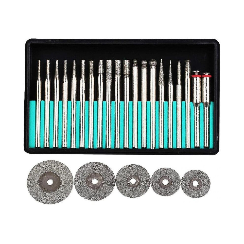 Mini Diamond Cutting Disc Cutters Assorted Diamond Cutter Set Grinder Drilling Spindle Set For Dremel, Proxxon Multi-Tools-3Mm Shank Rotary Tools