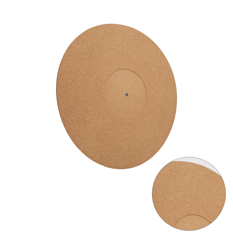Turntable Record Slipmat 12In Cork Antislip & Static-Free 295Mm Diameter 8091358821296