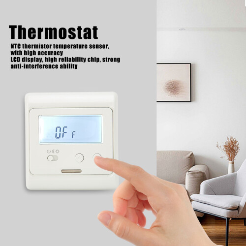Digital Water Floor Heating Thermostat Panel, AC180-230V, 1 2