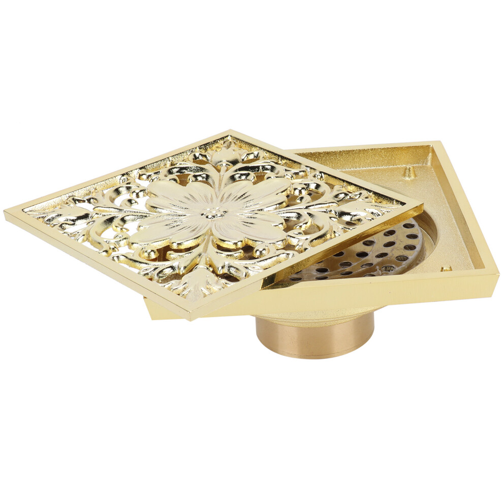 Gold 10X10cm Bathroom Floor Drain Deodorant Anticlog Sewer Strainer 3691358822184