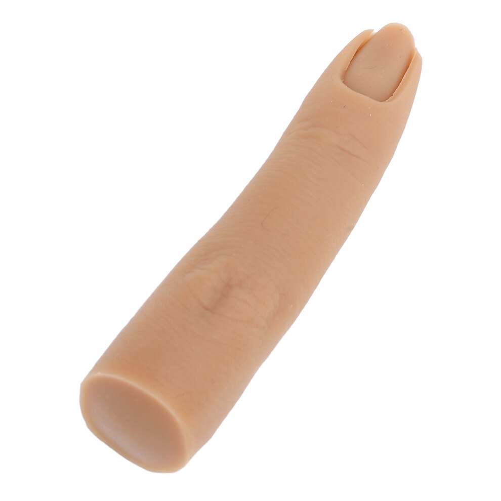 Silicone Practice Finger 4#, Flexible Realistic Nail Training Mannequin