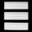 Set da 3 spatole per crema in plastica bianca 22x7,2 cm 5
