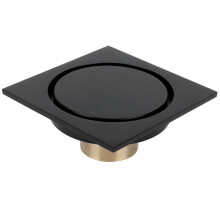 Drain de sol en cuivre pur noir de style UE 10x10 cm 400 g