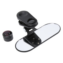 Online-Klassenlinse Clip-On Fisheye Weitwinkel Overhead-Aufnahme für Klavierunterricht, Schwarz