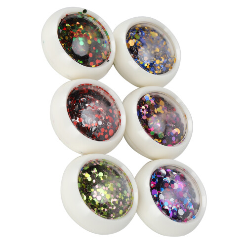 6 Boxes Colorful Round Plastic Sequins for DIY Crafts, 6 Pack