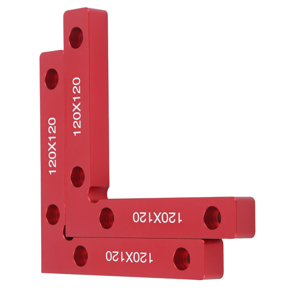 Aluminium 2Pcs 90 L-Shaped Woodworking Clamps Right Angle Fixture 120X120mm 4941358826255