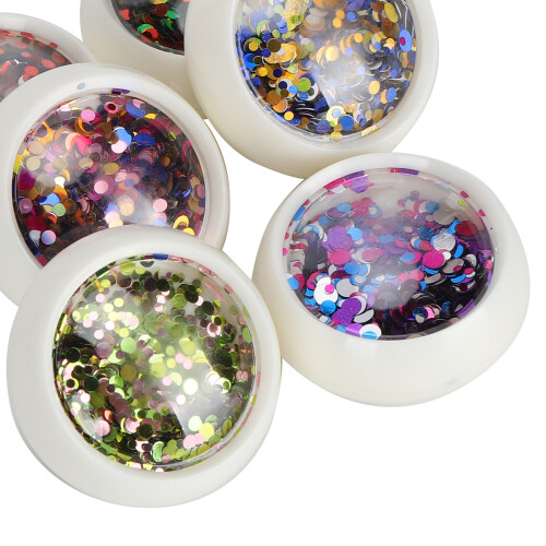 6 Boxes Colorful Round Plastic Sequins for DIY Crafts, 6 Pack 2