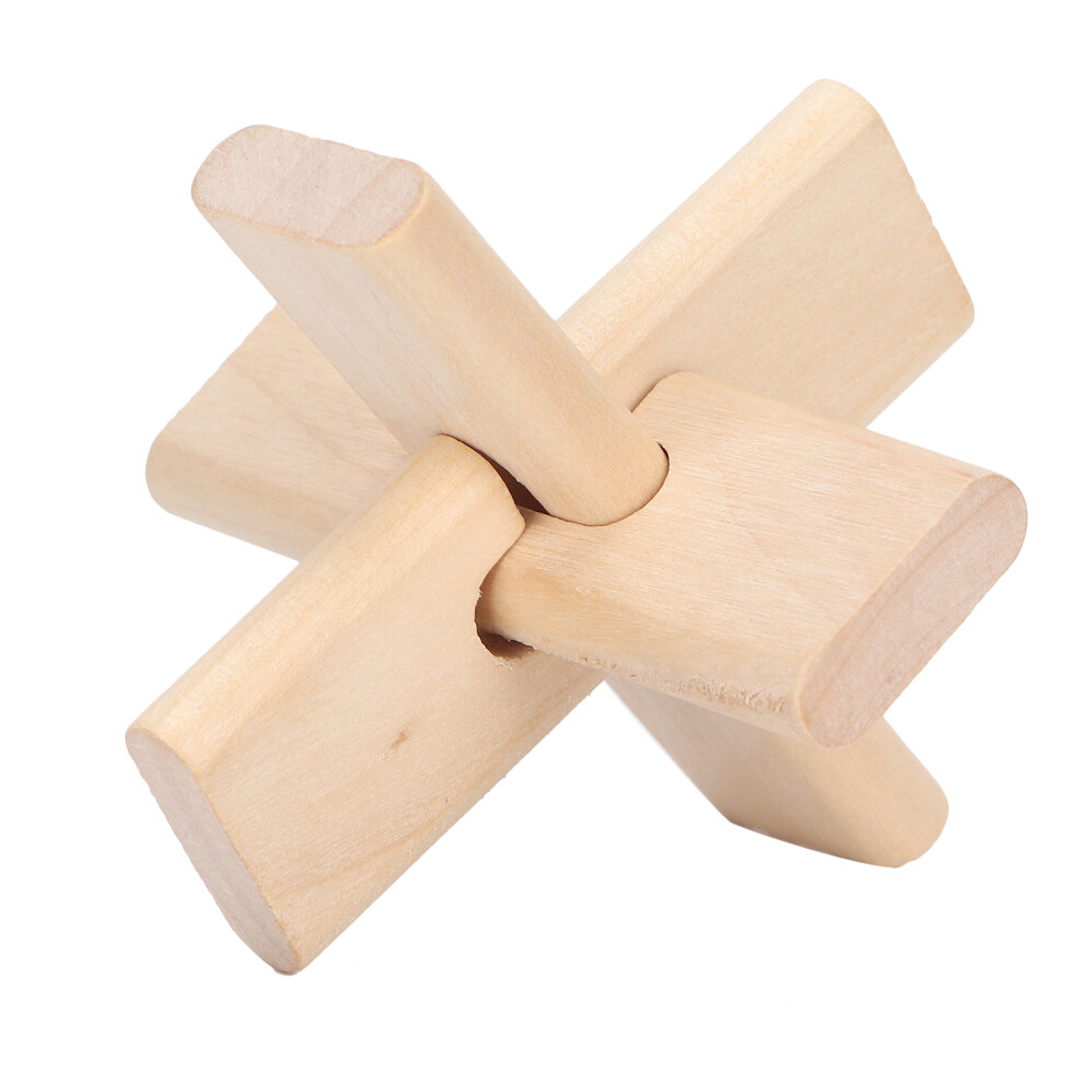 Jigsaw Lock Brain Teaser Wooden Puzzle for Patience & Problem-Solving Practice