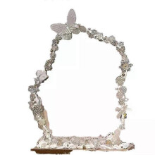 (White) DIY Makeup Mirror Gift For Best Friend Adjustable Tabletop Makeup Mirror