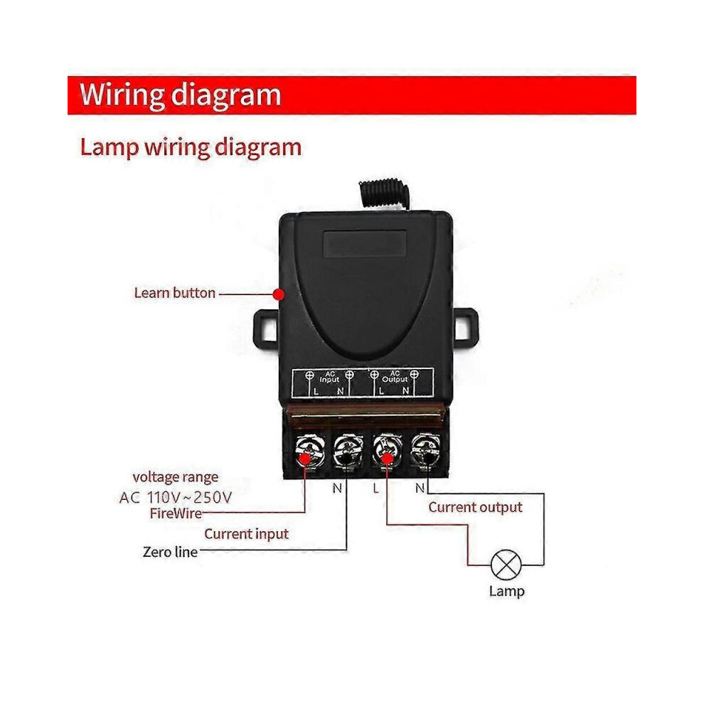 Ac 220v 30a 1ch 433mhz Wireless Remote Control Switch Rf Relay Receiver ...