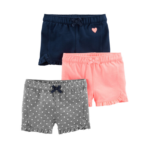 Simple Joys by Carter's Mädchen 3er-Pack Strickshorts, Pink/Grau/Marine, 18 Monate