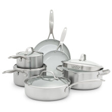 Set de utensilios de cocina GreenPan Venice Pro de 10 piezas, acero inoxidable, sin PFAS, apto inducción