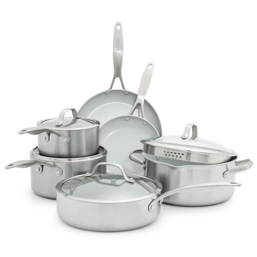 GreenPan GreenPan CC000018-001 Cookware Set, Stainless Steel, Silver