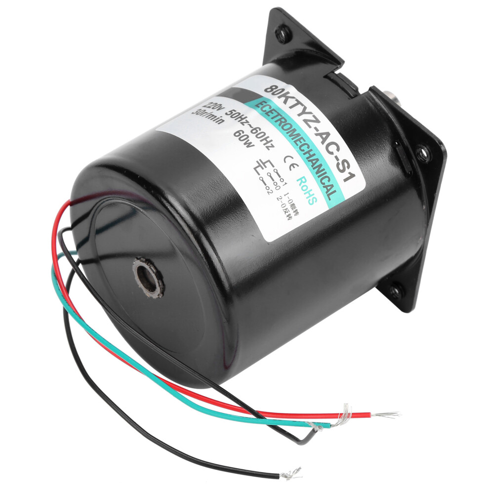 Ac Synchronous Motor Xd-80Ktyz 60W 30Rpm Low Speed Copper Gear 9431358831168