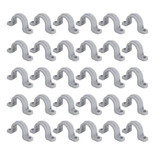 30 Stück Elektrische Rohrschellen 2 Löcher PVC 2