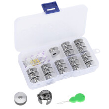 Metal Sewing Machine Bobbin Set with Case Replacement Accessories Storage Box
