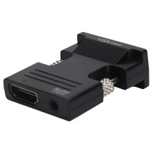 HDMI-zu-VGA-Adapter weiblich auf männlich mit Audio-Adapter Schwarz