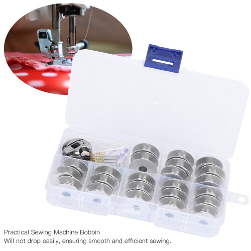 Metal Sewing Machine Bobbin Set with Case Replacement Accessories Storage Box 2