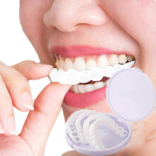 False Teeth Instant Veneers  And Bottom SnapOn White Dentures for Men Women Adults Temporary Cosmetic Teeth