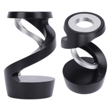Levitating Gyroscope Desktop Toy, Aluminum Alloy, Black & Silver