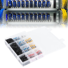600 Stück wasserdichte Polyolefin-Schrumpfschellen für Kabelverbinder, assortierte Farben