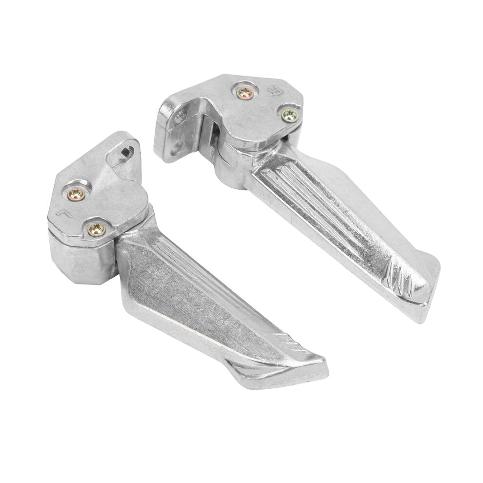 Motorcycle Foot Pegs Aluminum Alloy Pedal Telescopic & Universal Fit Pair 7601358839873