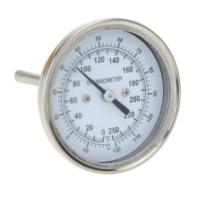Hochpräzentes Edelstahl-Backofen-Thermometer — 6,4 cm Anzeige, -18C bis 120C